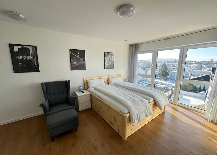 Helles Mit Weitblick, Doppelbett, Zentrumsnah Appartement Aschaffenbourg